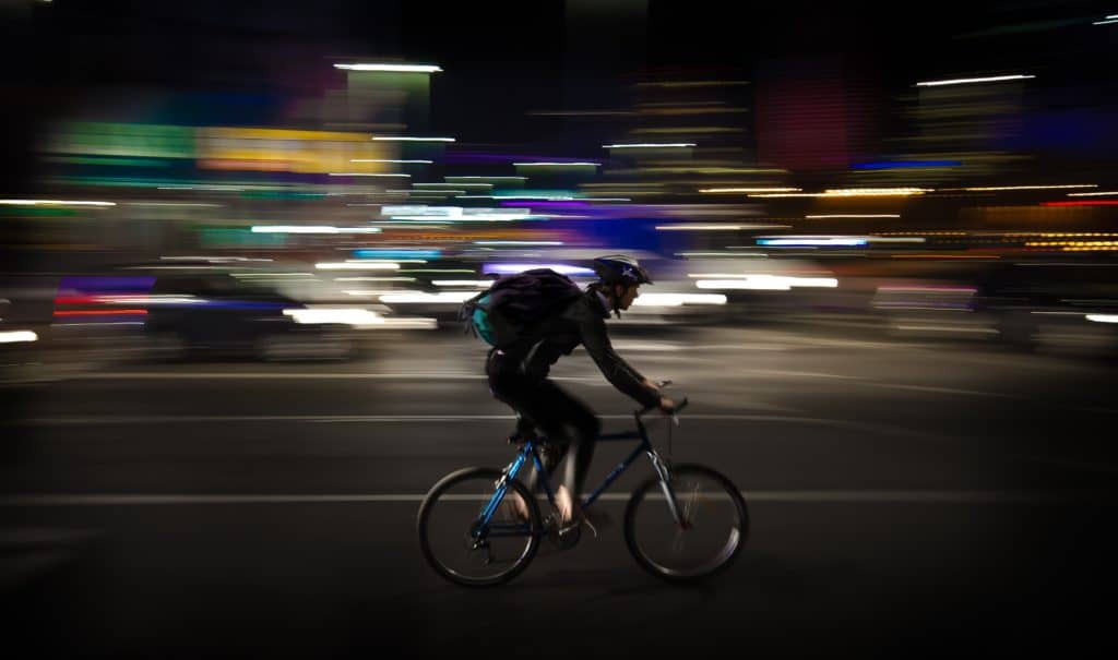 3. What safety precautions should you take when biking at night?