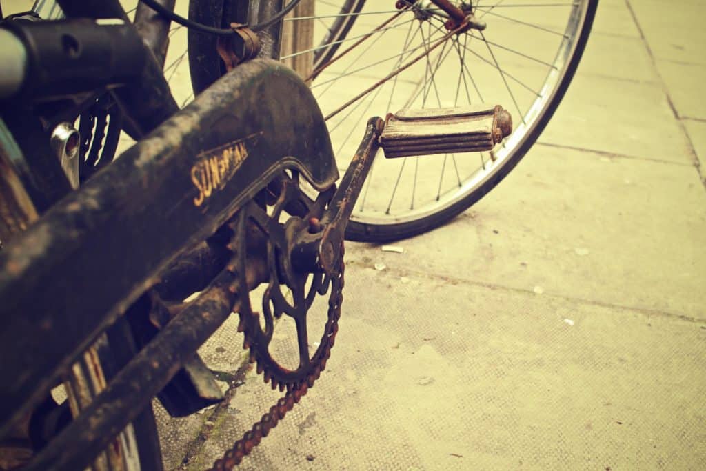 rusted bicycle