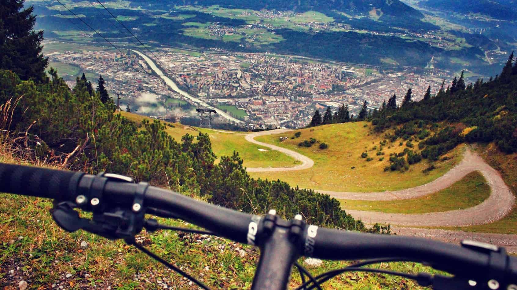 bike on top of mountain