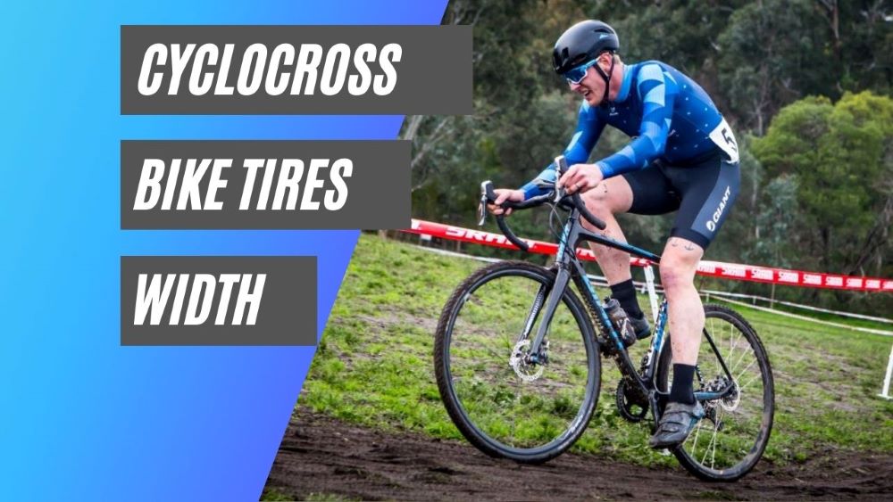 Cyclocross cyclist riding across muddy ground