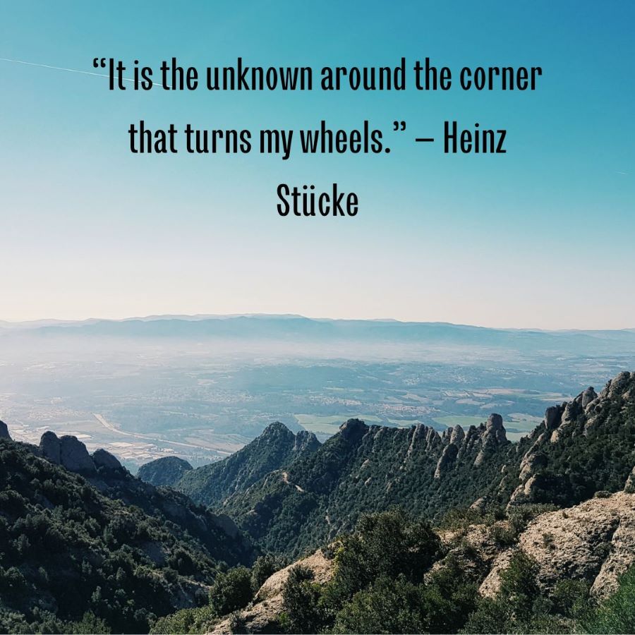 Short cycling quote to inspire from Heinz Stucke