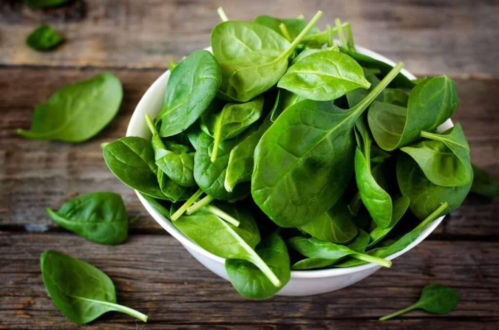 spinach - ideal food for weight loss following cycling
