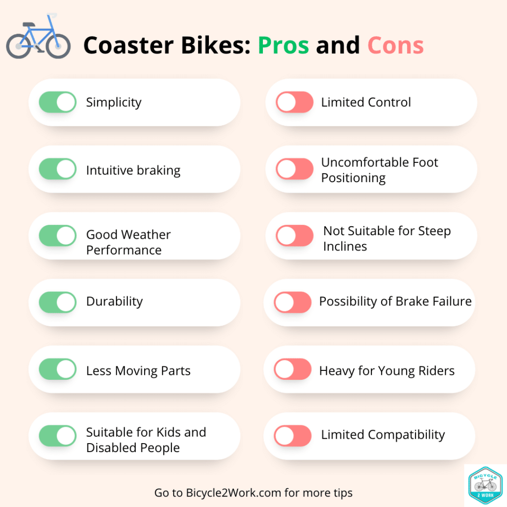 pros and cons of coaster bikes