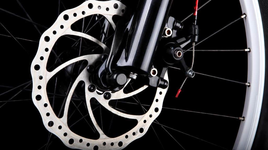 disc brakes fitted to a bike rotor